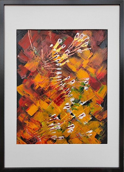 orange and red abstract suggesting a phoenix