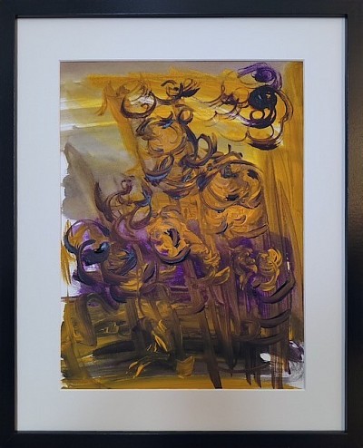 Purple and yellow abstract