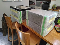 Packing paintings for transport