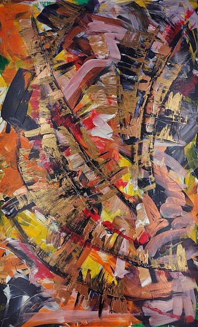 Fiery abstract suggesting upheaval or change