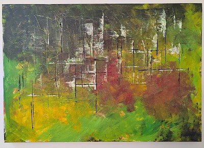 Abstract black yellow green