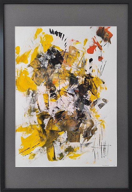 abstract in yellow and black
